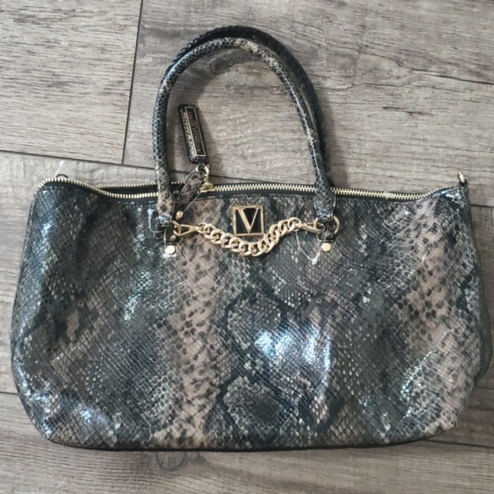 NWT Victoria's Secret Snakeskin Inspired crossbody Tote Bag